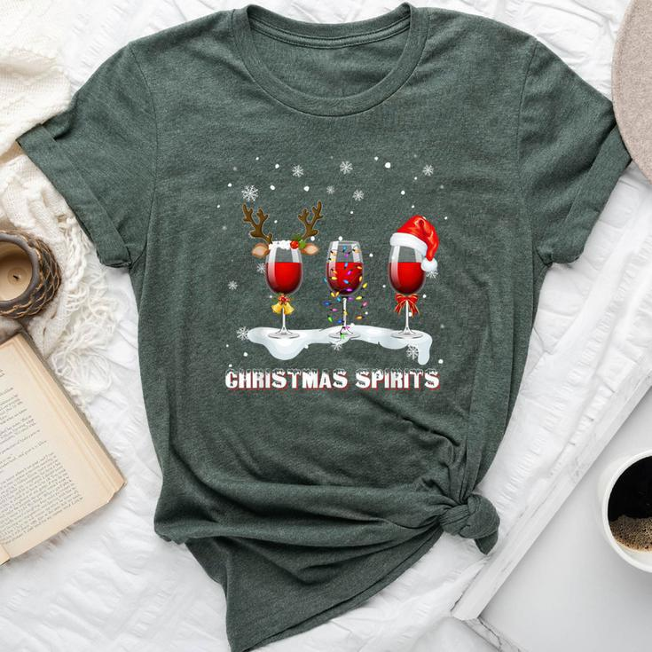 Christmas Spirits Wine Bubbly Martinis T Bella Canvas T-shirt