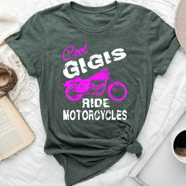 Cool Grandma Nana Gigi Rides Motorcycle Bella Canvas T-shirt
