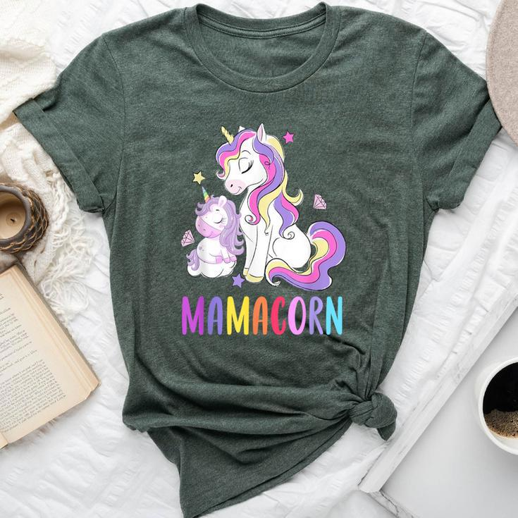 Cute Mamacorn Unicorn 2021 Rainbow Colors Bella Canvas T-shirt