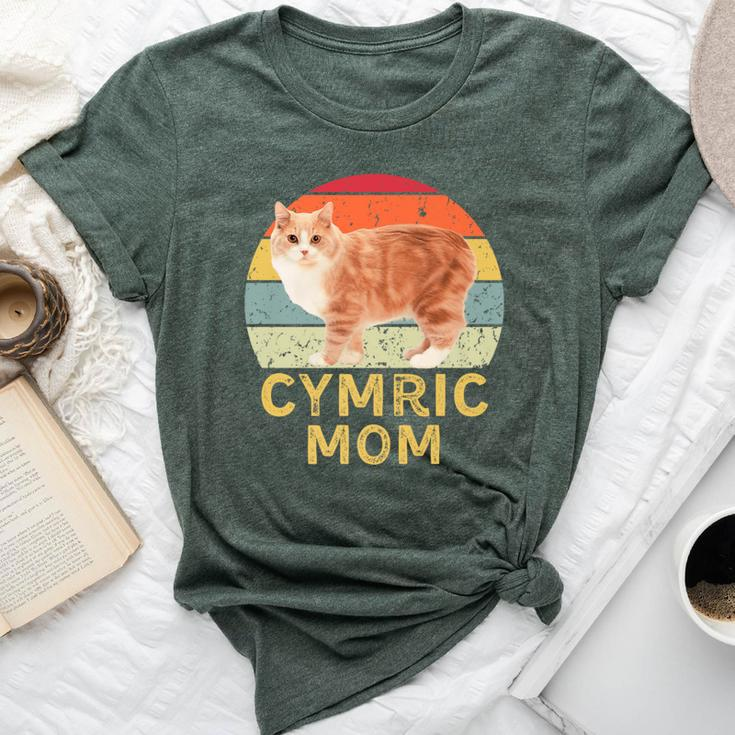 Cymric Cat Mom Retro Vintage Cats Lovers & Owners Bella Canvas T-shirt