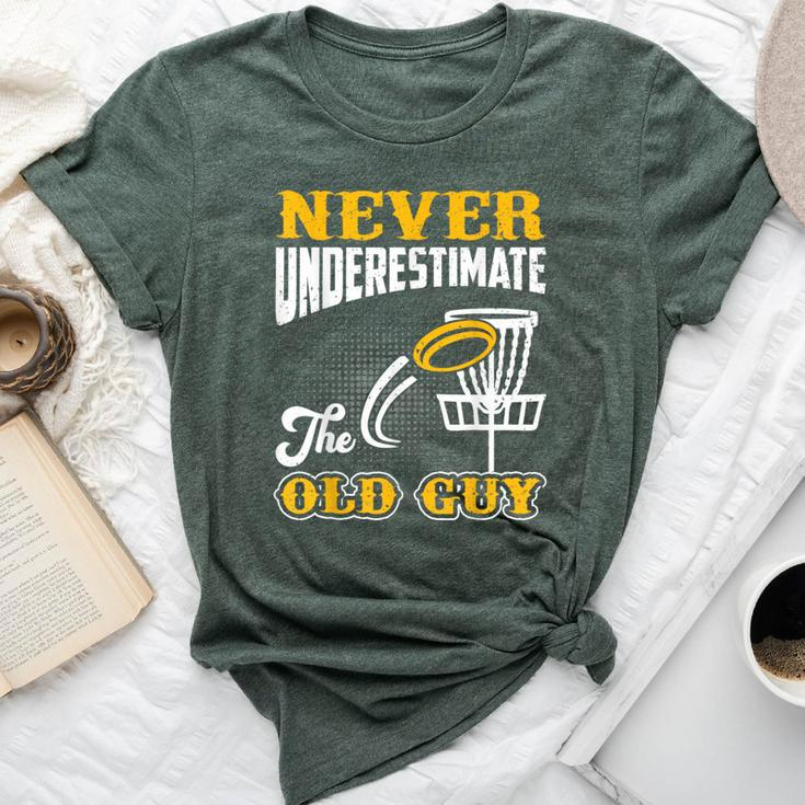 Disc Golf Player Never Underestimate The Old Guy Men Bella Canvas T-shirt