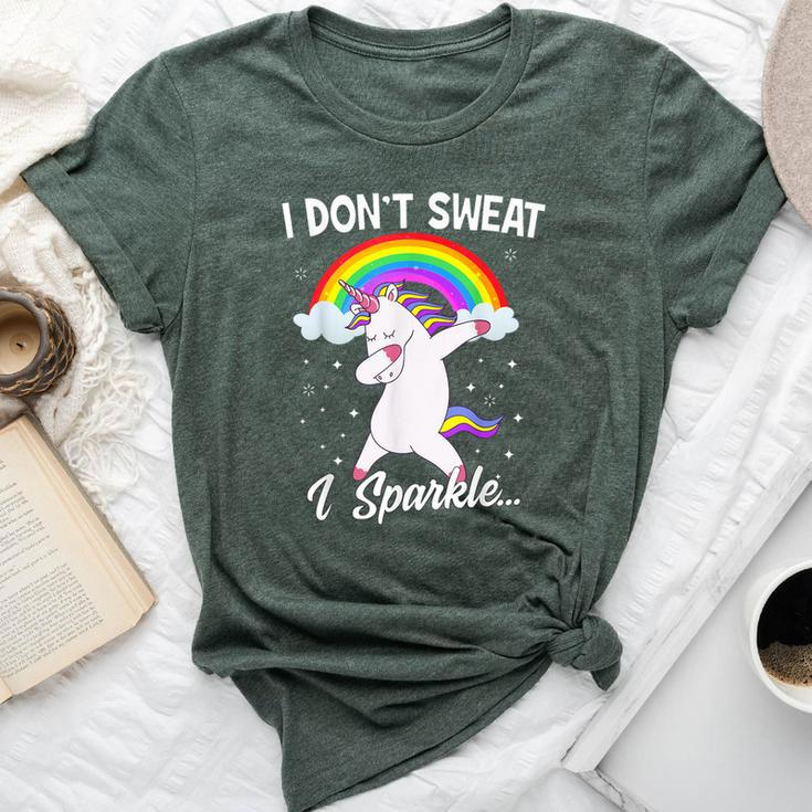 I Don't Sweat I Sparkle Unicorn Christmas Bella Canvas T-shirt