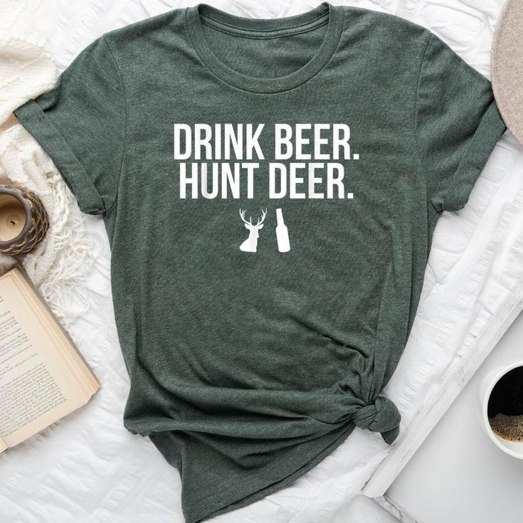 Drink Beer Hunt Deer Drinking Hunting Outdoors Bella Canvas T-shirt