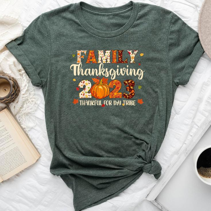 Family Thanksgiving 2023 Thankful For My Tribe Fall Autumn Bella Canvas T-shirt