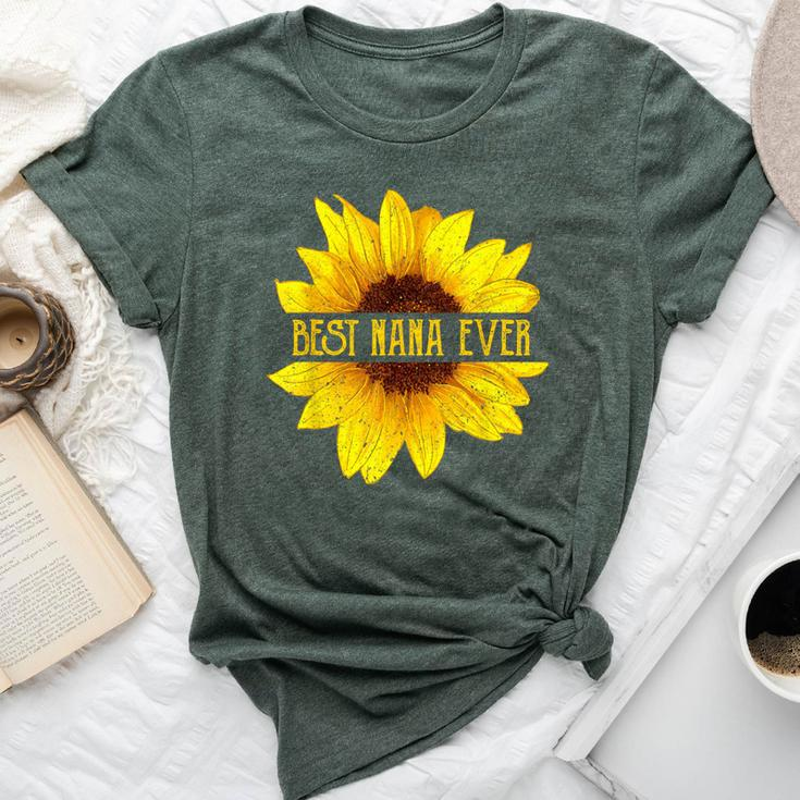 Best Nana Ever Sunflower Apparel Fun Italian Grandma Bella Canvas T-shirt