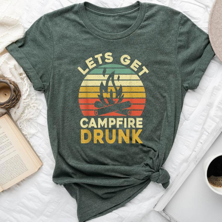 Camping Drinking Lets Get Campfire Drunk Bella Canvas T-shirt