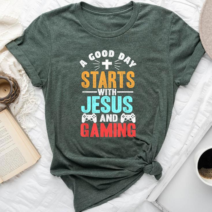 Christian Jesus Gaming For Christian Gamer Bella Canvas T-shirt