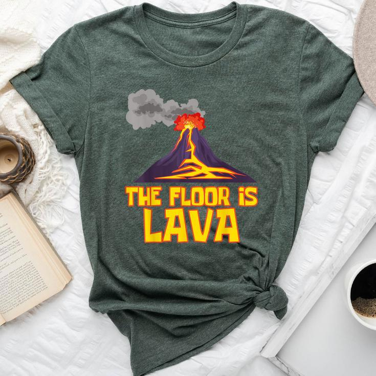 Cute The Floor Is Lava Volcano Science Teacher Bella Canvas T-shirt