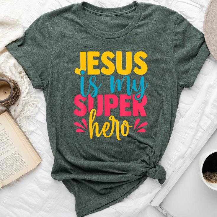 Jesus Is My Superhero Christian Cute Powerful Love God Bella Canvas T-shirt