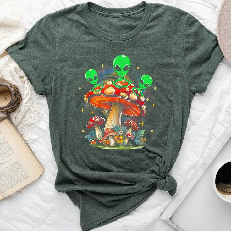 Magic Mushroom Alien Trippy Shroom Lsdweed Acid Trip Bella Canvas T-shirt