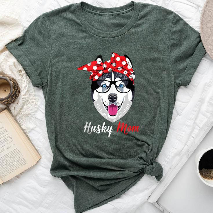 Siberian Husky Mom For Dogs Lovers Bella Canvas T-shirt