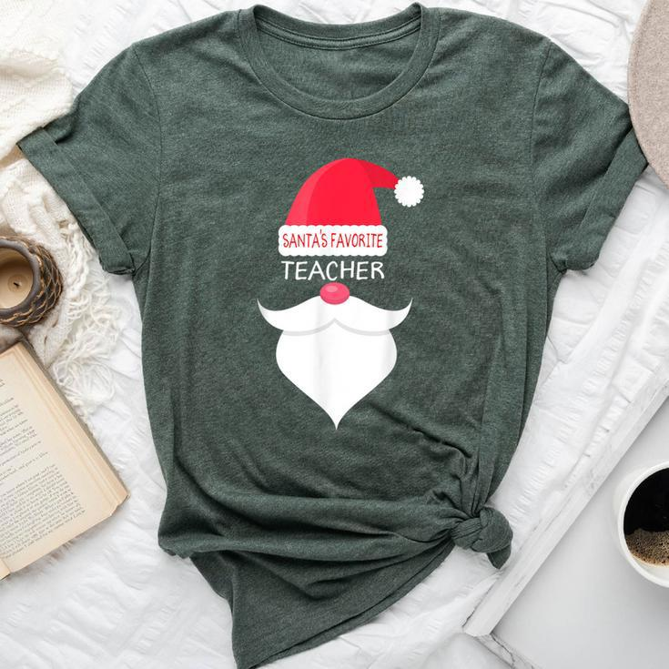 Teacher Christmas Santa's Favorite Bella Canvas T-shirt