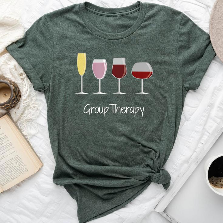Wine Drinking Group Therapy Bella Canvas T-shirt
