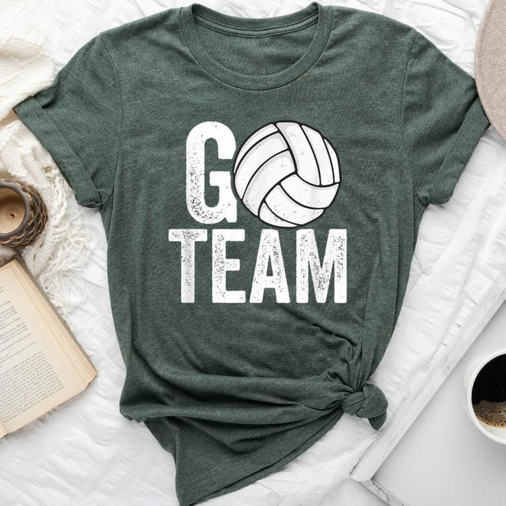 Go Team Volleyball Player Team Coach Mom Dad Family Bella Canvas T-shirt