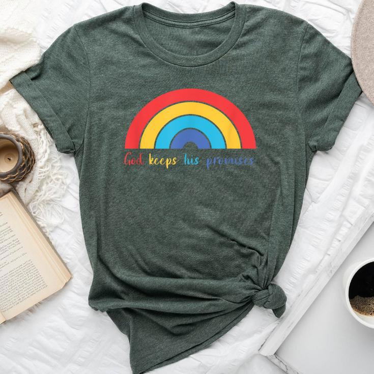 God Keeps His Promises Rainbow Lovely Christian Christianity Bella Canvas T-shirt