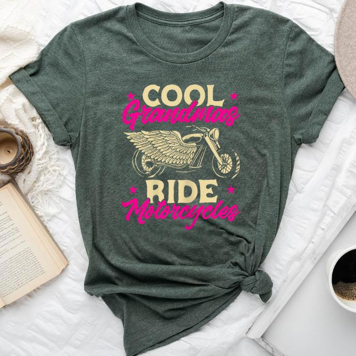 Grandmas Ride Motorcycles Biker Granny Bella Canvas T-shirt