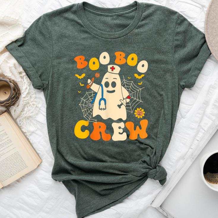 Groovy Boo Crew Nurse Ghost Halloween Nurse Bella Canvas T-shirt