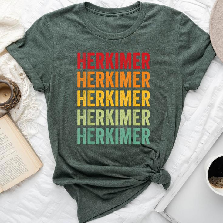 Herkimer County New York Rainbow Text Bella Canvas T-shirt