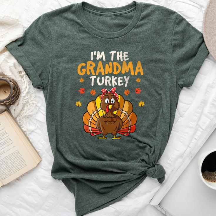 I'm The Grandma Turkey Thanksgiving Family 2023 Autumn Fall Bella Canvas T-shirt