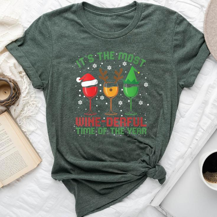 It's The Most Wine-Derful Time Of The Year Wine Xmas Bella Canvas T-shirt