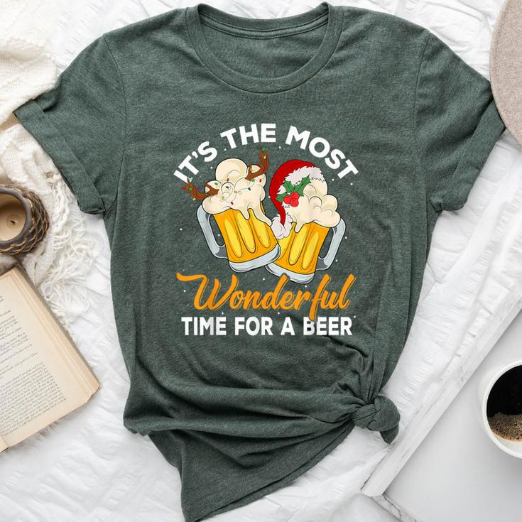It's The Most Wonderful Time For A Beer Drinking Christmas Bella Canvas T-shirt