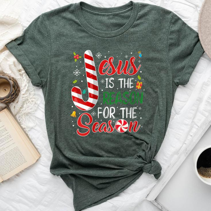 Jesus Is The Reason For The Season Christmas Pajama Bella Canvas T-shirt
