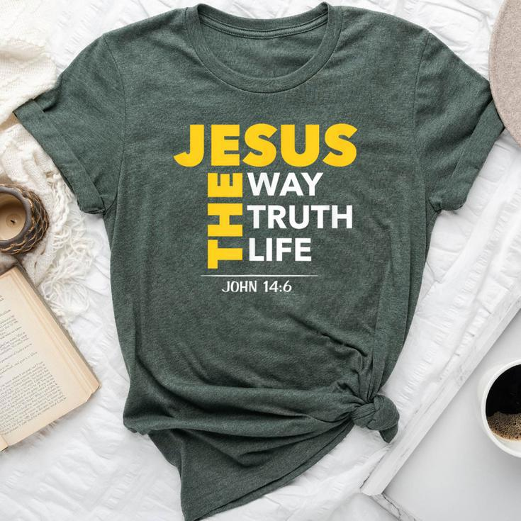 Jesus The Way Truth Life John 146 Christian Bible Bella Canvas T-shirt