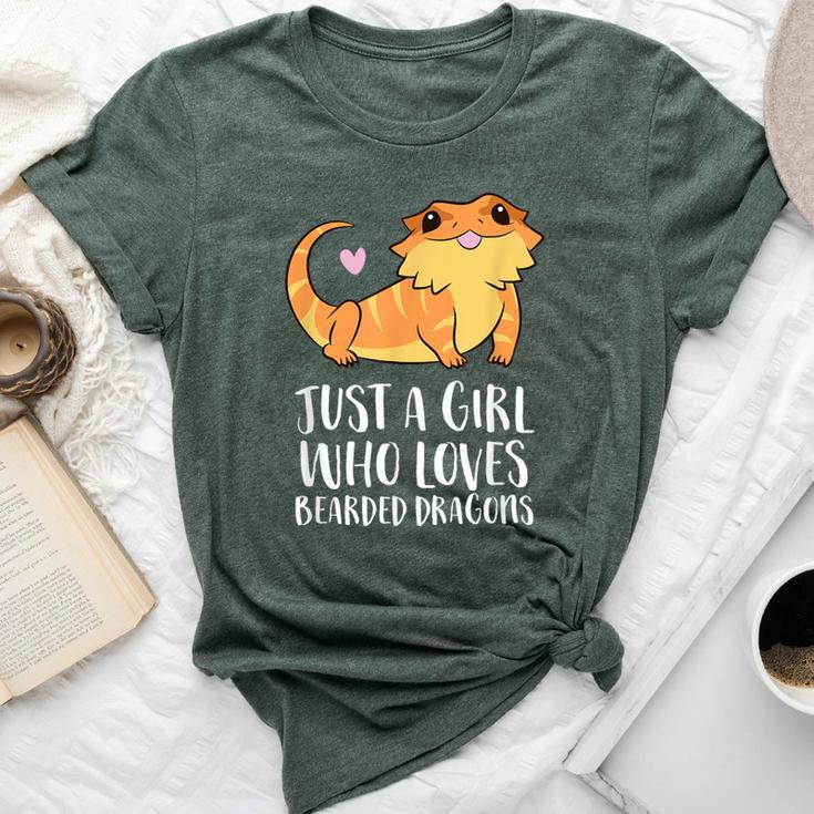 Just A Girl Who Loves Bearded Dragons Lizard Reptile Bella Canvas T-shirt