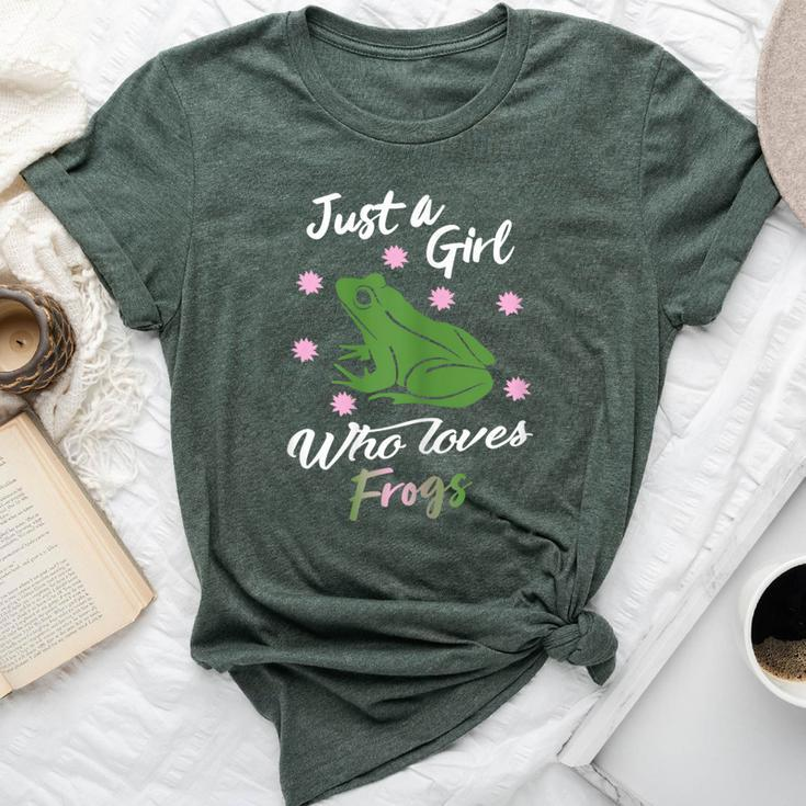 Just A Girl Who Loves Frog For Frog Lover Bella Canvas T-shirt