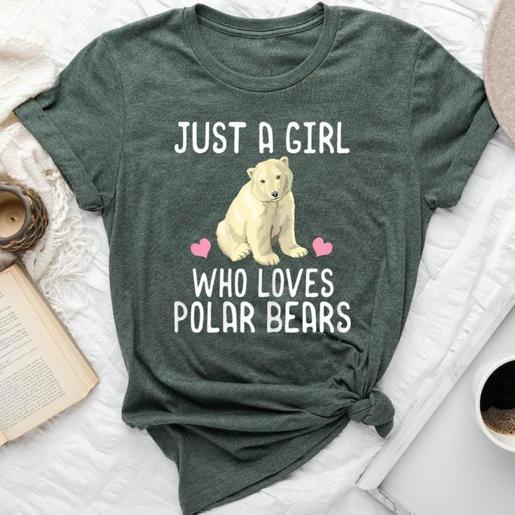 Just A Girl Who Loves Polar Bears Polar Bear Bella Canvas T-shirt