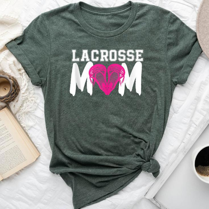 Lacrosse Mom Heart Lax For Moms Bella Canvas T-shirt
