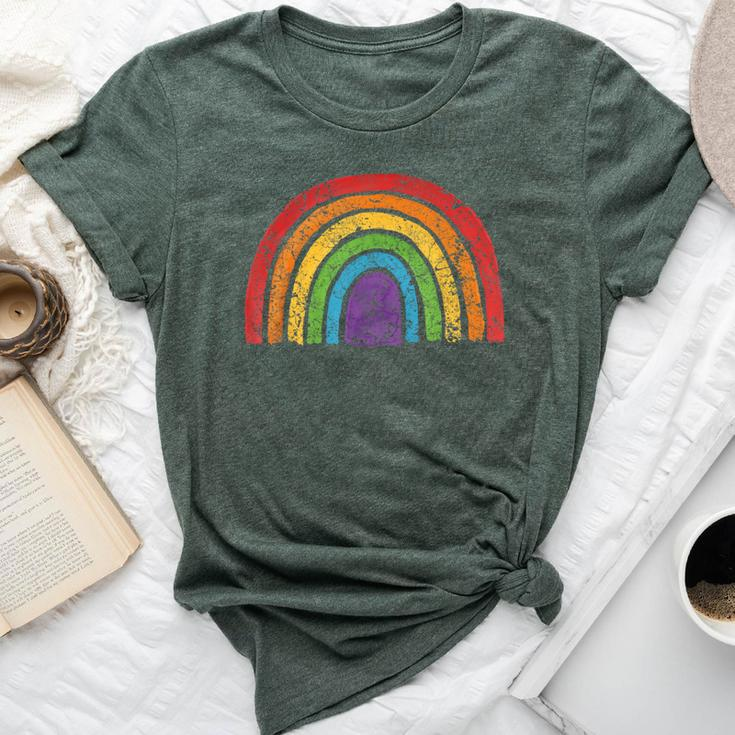Lgbtq Rainbow Flag Gay Pride Lgbt Awareness Ally Vintage Bella Canvas T-shirt