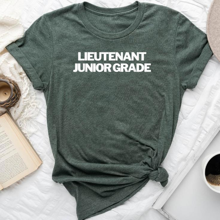 Lieutenant Junior Grade Insignia Text Apparel US Military Bella Canvas T-shirt