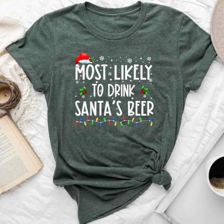 Most Likely To Drink Santa's Beer Christmas Bella Canvas T-shirt