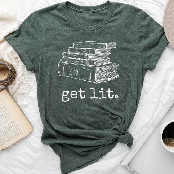Get Lit With Books Meme Bella Canvas T-shirt