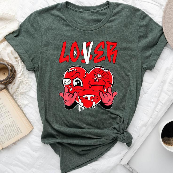 Loser Lover Drip Heart Red Matching Outfit Women Bella Canvas T-shirt
