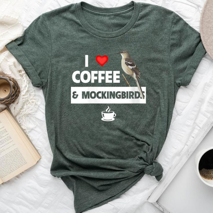 I Love Coffee And Northern Mockingbird Arkansas State Bird Bella Canvas T-shirt