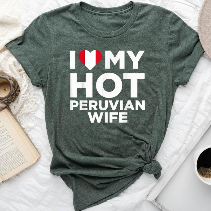 I Love My Hot Peruvian Wife Cute Peru Native Relationship Bella Canvas T-shirt