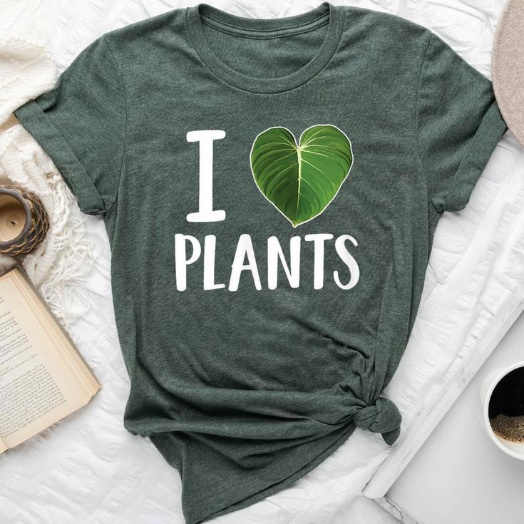 I Love Plants I Heart Plants Leaf Bella Canvas T-shirt
