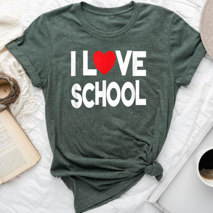 I Love School Quote Teacher And Student Bella Canvas T-shirt
