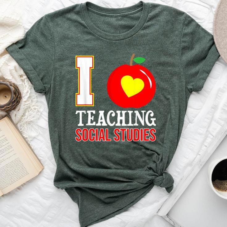 I Love Teaching Social Studies-High School Teacher-Back To Bella Canvas T-shirt