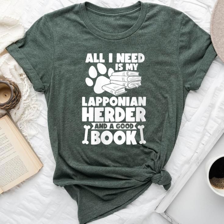 All I Need Is My Lapponian Herder And A Good Book Bella Canvas T-shirt
