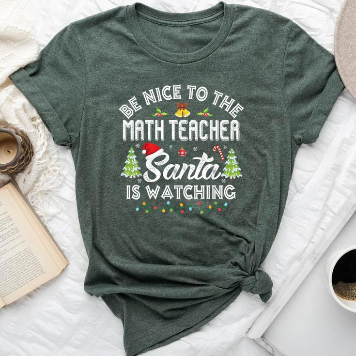 Be Nice To The Math Teacher Matching Christmas Party Bella Canvas T-shirt