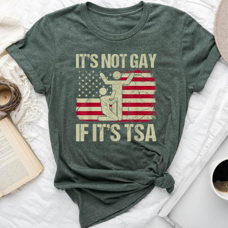 It Is Not Gay If It Is Tsa Security Vintage Usa Flag Bella Canvas T-shirt
