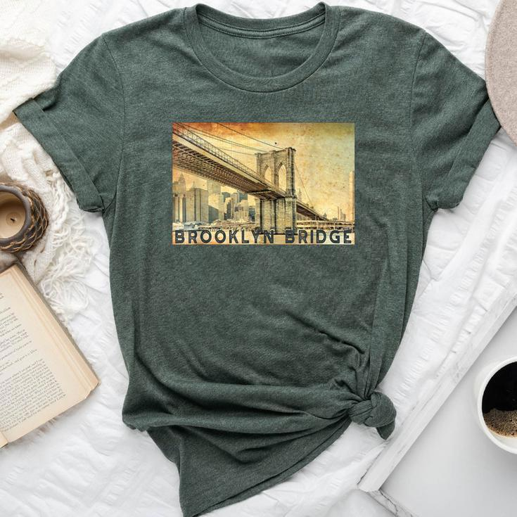Ny Brooklyn Bridge Connects Manhattan & Brooklyn Women Bella Canvas T-shirt