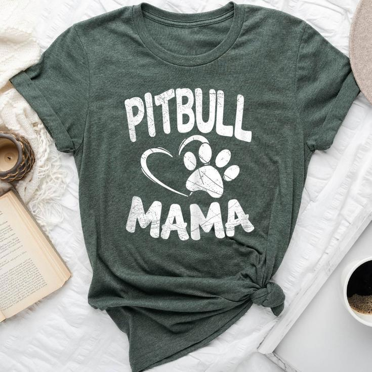 Pitbull Mama Pit Bull Lover Dog Terrier Mom Bella Canvas T-shirt