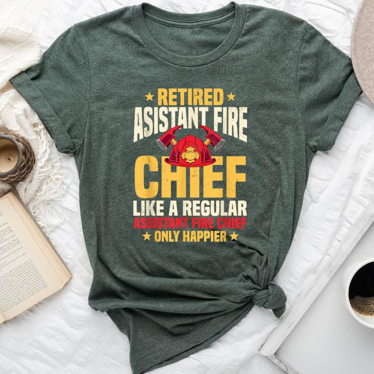 Retired Assistant Fire Chief Officer Pension Retirement Plan Bella Canvas T-shirt