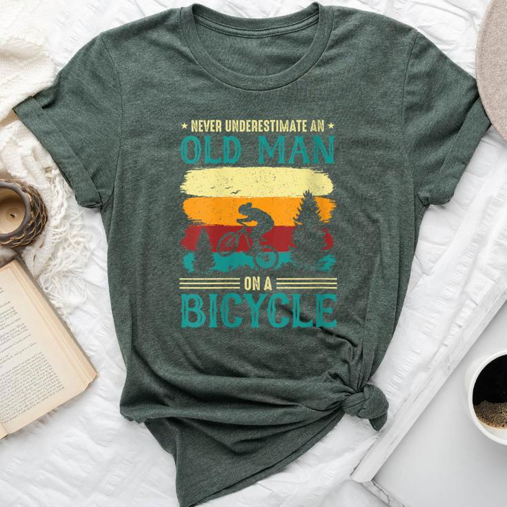 Retired Biker Never Underestimate An Old Man On A Bicycle Bella Canvas T-shirt
