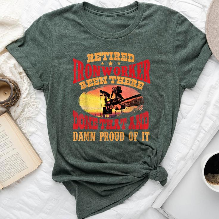 Retired Ironworker Retirement Grandpa Rodbuster Workers Bella Canvas T-shirt