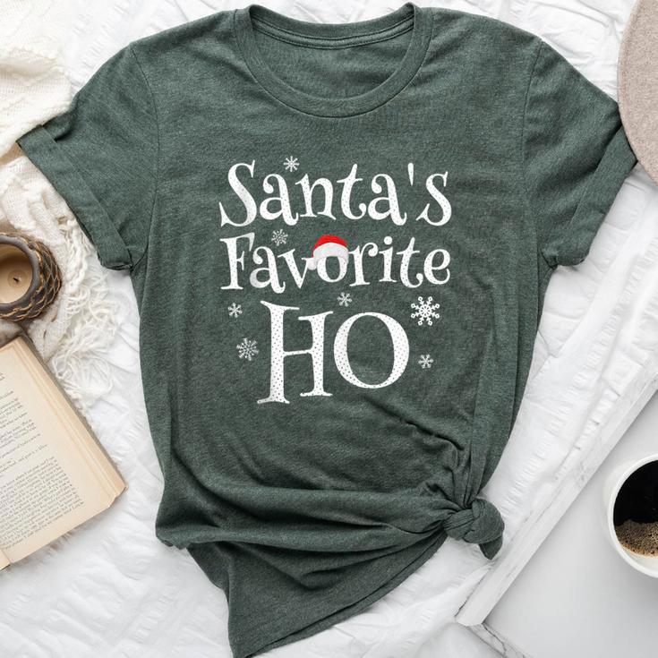 Santa's Favorite Ho Matching Christmas Joke Bella Canvas T-shirt